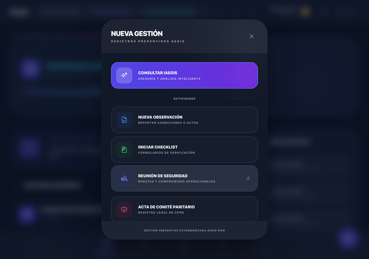 Modal Nueva Gestion