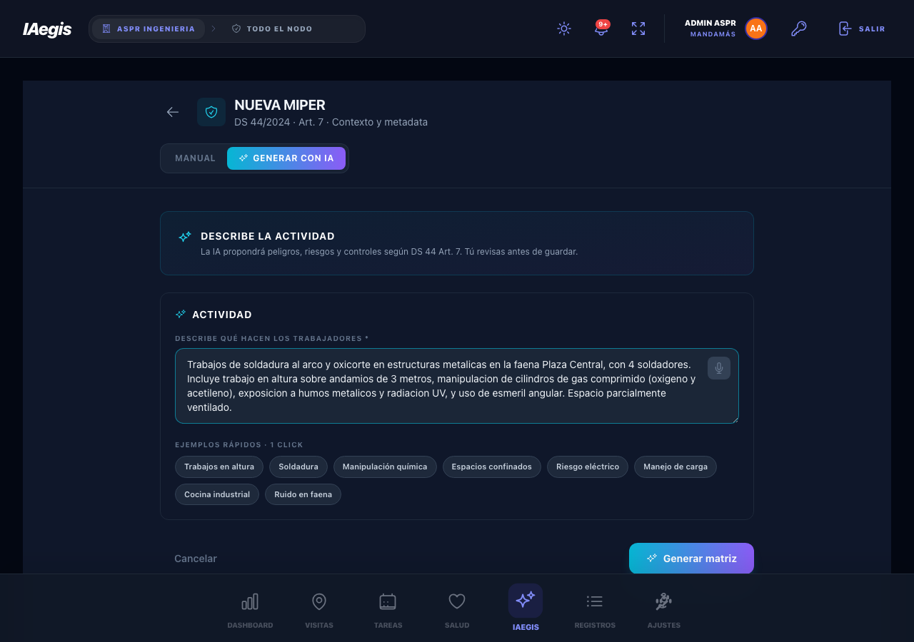 Generar con IA: describir la actividad