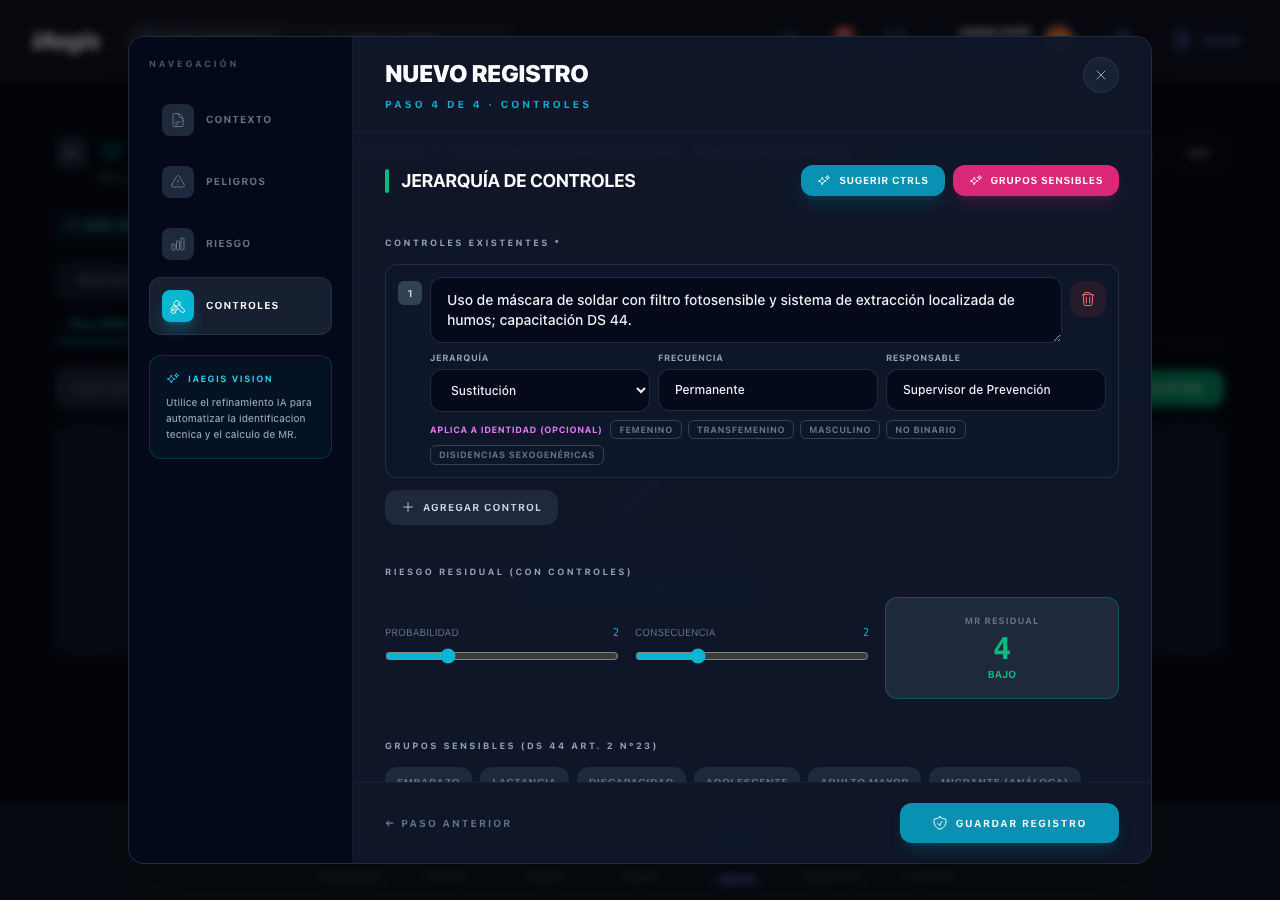 Wizard paso Controles